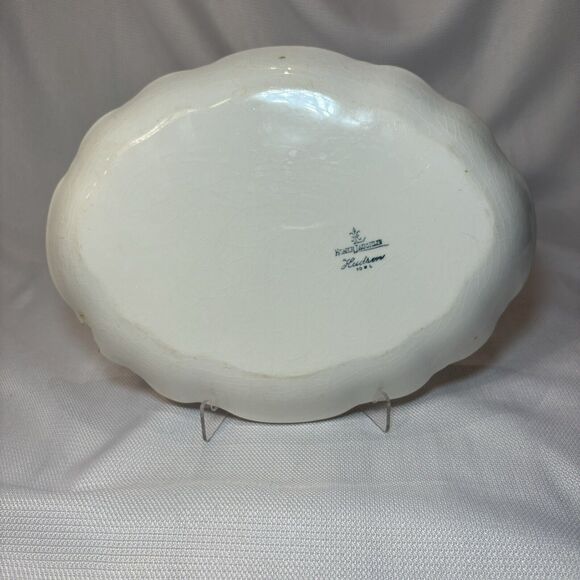 Homer Laughlin Hudson Vintage China Pink Floral Pattern Plate Trinket Dish *READ - Picture 6 of 10